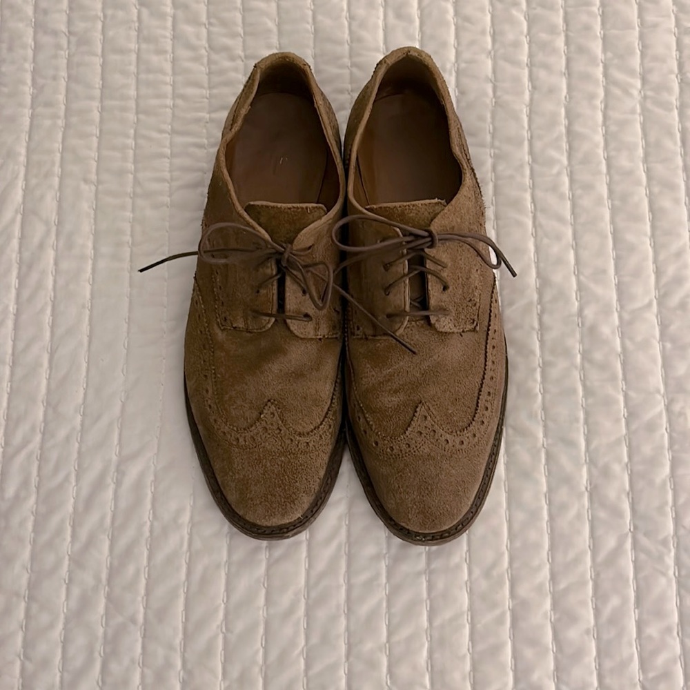 Frye Wingtip Suede Shoes, Men’s size 9.5D